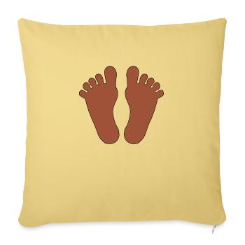 Baby Füße Mädchen Junge - Sofakissenbezug 45 x 45 cm - Hellgelb - Vorne