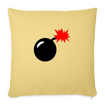 Bombe - Housse de coussin décorative 45 x 45 cm - jaune délavé - Devant