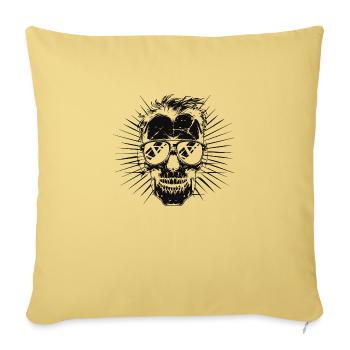 skull sonnenbrille - Sofakissenbezug 45 x 45 cm - Hellgelb - Vorne