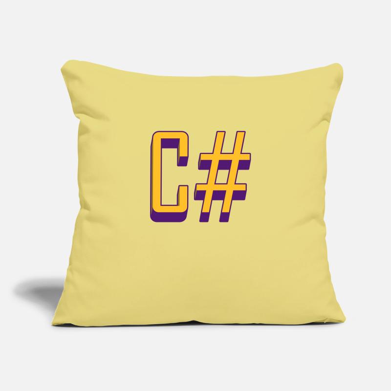 Langages de programmation: C # / C sharp Housse de coussin décorative 45 x 45 cm