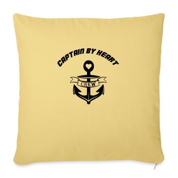 Captain by heart - Housse de coussin décorative 45 x 45 cm - jaune délavé - Devant