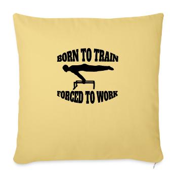Fitness Athlete Strength Training Bodybuilder Muscle - Sofa pillowcase 17,3'' x 17,3'' (45 x 45 cm) - washed yellow - Front