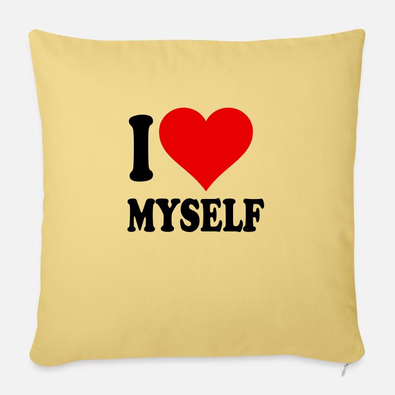 Ilovemyself - Sofakissenbezug 45 x 45 cm - Hellgelb