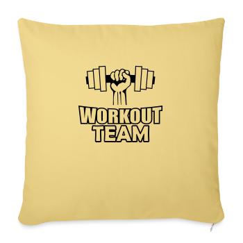 Workout Team - Sofa pillowcase 17,3'' x 17,3'' (45 x 45 cm) - washed yellow - Front