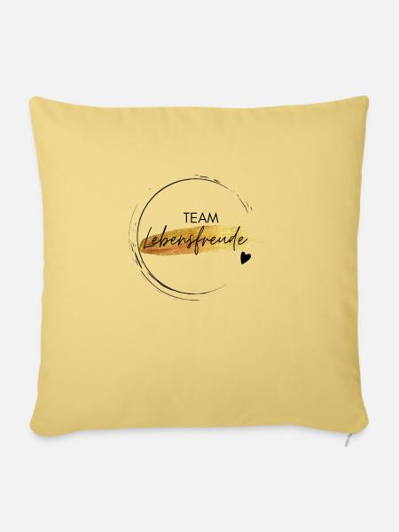 Team Lebensfreude - Team Lebensfreude - Sofakissenbezug 45 x 45 cm - Hellgelb