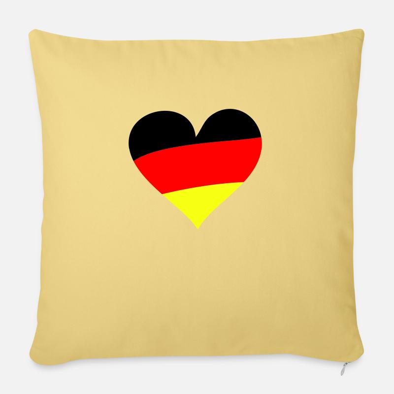 Heart Germany - Sofakissenbezug 45 x 45 cm - Hellgelb