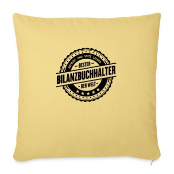 Bester Bilanzbuchhalter - Sofakissenbezug 45 x 45 cm - Hellgelb - Vorne
