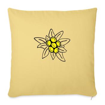 Edelweiss - Sofakissenbezug 45 x 45 cm - Hellgelb - Vorne