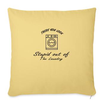 You're stupidly looking out of the laundry - Denglish - Sofa pillowcase 17,3'' x 17,3'' (45 x 45 cm) - washed yellow - Front