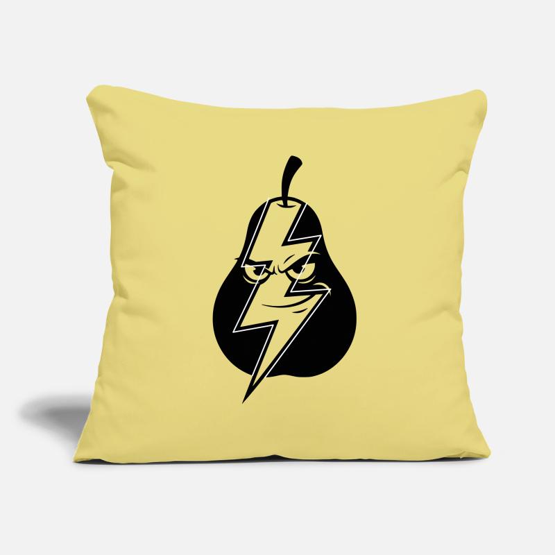 Ampoule, jeu de mots, éclair d’inspiration, malin Housse de coussin décorative 45 x 45 cm