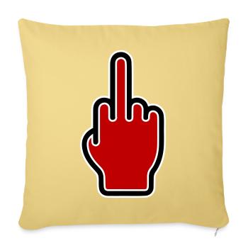 Mittelfinger Symbol - Sofakissenbezug 45 x 45 cm - Hellgelb - Vorne