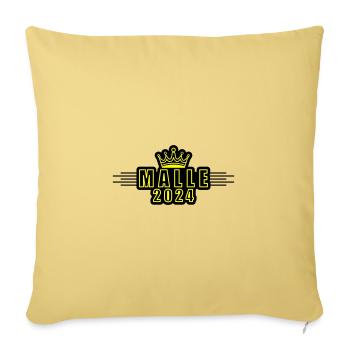 Malle 2024 Mallorca Krone - Sofa pillowcase 17,3'' x 17,3'' (45 x 45 cm) - washed yellow - Front