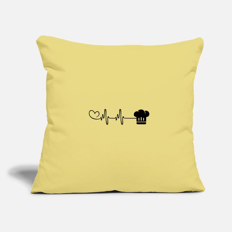 Toque de chef Pulse Heartbeat Housse de coussin décorative 45 x 45 cm