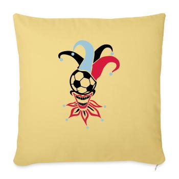 football joker ballon sport - Housse de coussin décorative 45 x 45 cm - jaune délavé - Devant