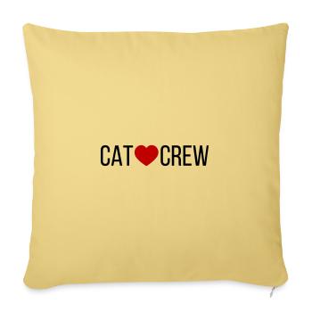 Cœur d’équipage Cat - Housse de coussin décorative 45 x 45 cm - jaune délavé - Devant