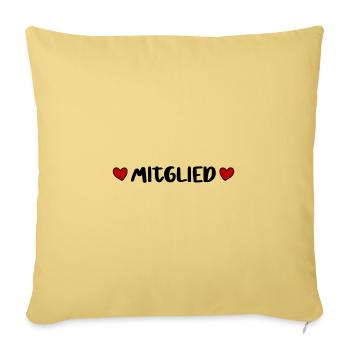 Member Heart - Sofa pillowcase 17,3'' x 17,3'' (45 x 45 cm) - washed yellow - Front