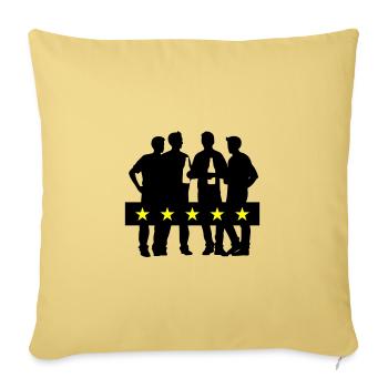 Enterrement de vie de garçon - Housse de coussin décorative 45 x 45 cm - jaune délavé - Devant