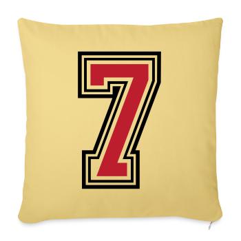 7 number symbol - Sofa pillowcase 17,3'' x 17,3'' (45 x 45 cm) - washed yellow - Front