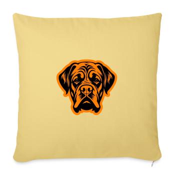 Mastiff Dog Head - Sofa pillowcase 17,3'' x 17,3'' (45 x 45 cm) - washed yellow - Front