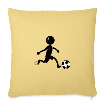 Football Football Équipe de joueurs - Housse de coussin décorative 45 x 45 cm - jaune délavé - Devant