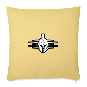 Spartan Helmet Warrior Gladiator - Sofa pillowcase 17,3'' x 17,3'' (45 x 45 cm) - washed yellow - Front