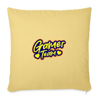 Équipe de joueurs - Housse de coussin décorative 45 x 45 cm - jaune délavé - Devant