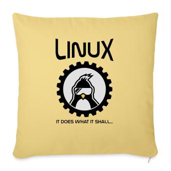linux tut was es soll - Sofakissenbezug 45 x 45 cm - Hellgelb - Vorne