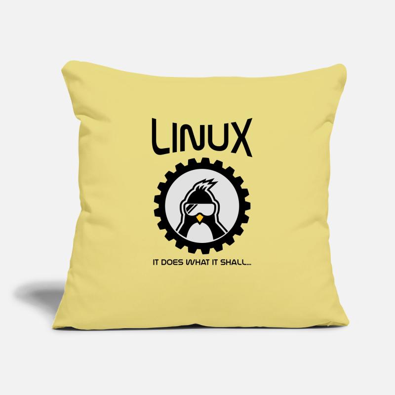 linux does what it shall Sofa pillowcase 17,3'' x 17,3'' (45 x 45 cm)