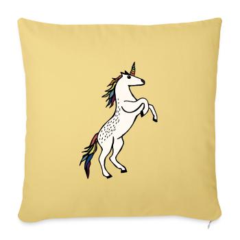 Wild Unicorn - Sofa pillowcase 17,3'' x 17,3'' (45 x 45 cm) - washed yellow - Front