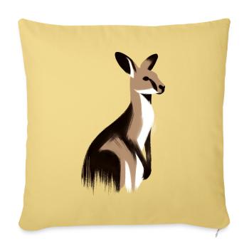 kangourou - Housse de coussin décorative 45 x 45 cm - jaune délavé - Devant