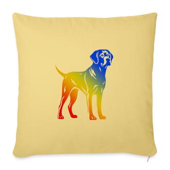 Labrador Chien Coloré - Housse de coussin décorative 45 x 45 cm - jaune délavé - Devant