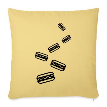 Burrito Icon - Sofa pillowcase 17,3'' x 17,3'' (45 x 45 cm) - washed yellow - Front