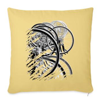 Radball | Cycle Ball Break 2 - Sofa pillowcase 17,3'' x 17,3'' (45 x 45 cm) - washed yellow - Front