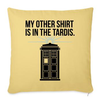 My Other Shirt Is In The Tardis - Sofa pillowcase 17,3'' x 17,3'' (45 x 45 cm) - washed yellow - Front