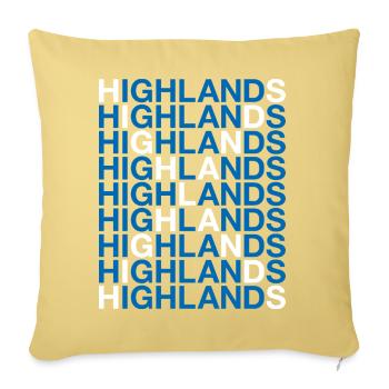 HIGHLANDS Scotland Flag - Sofakissenbezug 45 x 45 cm - Hellgelb - Vorne