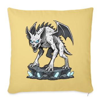 Chupacabra Demonwolf - Sofa pillowcase 17,3'' x 17,3'' (45 x 45 cm) - washed yellow - Front