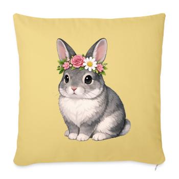 Chinchilla Rabbit - Sofa pillowcase 17,3'' x 17,3'' (45 x 45 cm) - washed yellow - Front