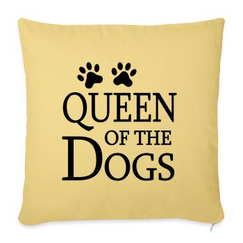 Dog paw print dog paw female dog mom - Sofa pillowcase 17,3'' x 17,3'' (45 x 45 cm) - washed yellow - Front
