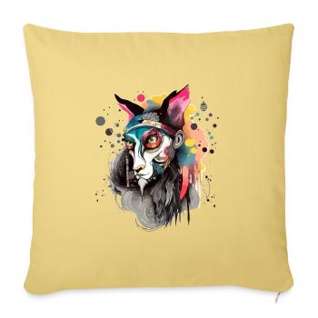 Gado the god - Sofa pillowcase 17,3'' x 17,3'' (45 x 45 cm) - washed yellow - Front