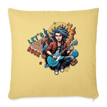Let's Rock - Sofakissenbezug 45 x 45 cm - Hellgelb - Vorne