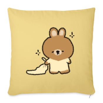 Sleepy Bunny - Sofa pillowcase 17,3'' x 17,3'' (45 x 45 cm) - washed yellow - Front