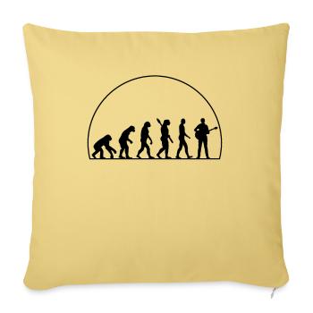 Evolution of the guitar - Sofa pillowcase 17,3'' x 17,3'' (45 x 45 cm) - washed yellow - Front