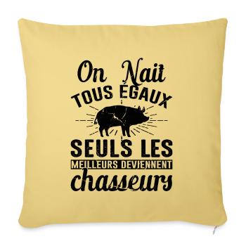 Les Meilleurs Deviennent Chasseurs Chasser Cadeau - Housse de coussin décorative 45 x 45 cm - jaune délavé - Devant