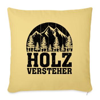 Holzversteher Chainsaw Retro Forest Woodworker - Sofakissenbezug 45 x 45 cm - Hellgelb - Vorne