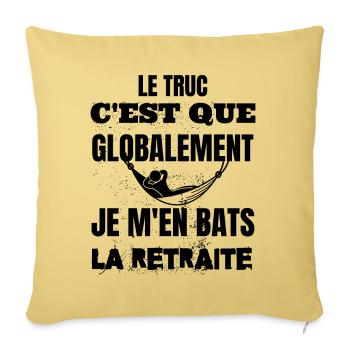 le truc c'est que globalement je m'en bas la ret.. - Housse de coussin décorative 45 x 45 cm - jaune délavé - Devant