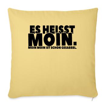 Moin Moin Sabbel-Spaß - Sofakissenbezug 45 x 45 cm - Hellgelb - Vorne
