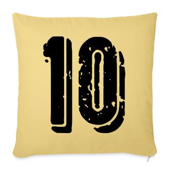 Maillot à 10 chiffres - Housse de coussin décorative 45 x 45 cm - jaune délavé - Devant