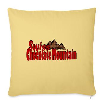 Swiss Chocolate Mountain - Housse de coussin décorative 45 x 45 cm - jaune délavé - Devant