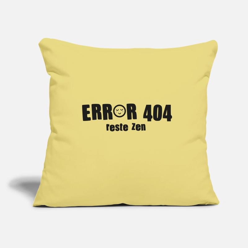 ERROR 404 remains zen - Computer bug Sofa pillowcase 17,3'' x 17,3'' (45 x 45 cm)