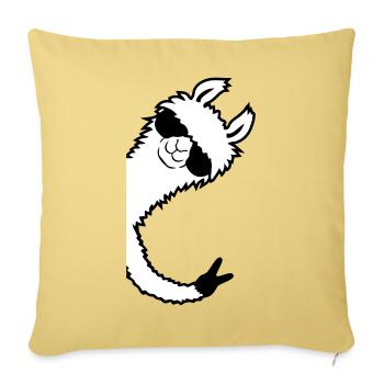 Lama Cool Sonnenbrille Not My Problama Peace Hand - Sofakissenbezug 45 x 45 cm - Hellgelb - Vorne